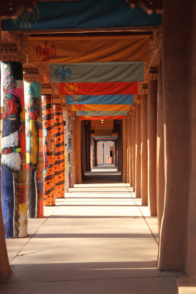 Museum Contemporary Native Arts building outside corridor, Santa Fe , New Mexico