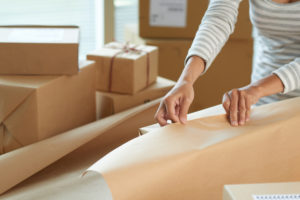 Wrapping gifts to ship