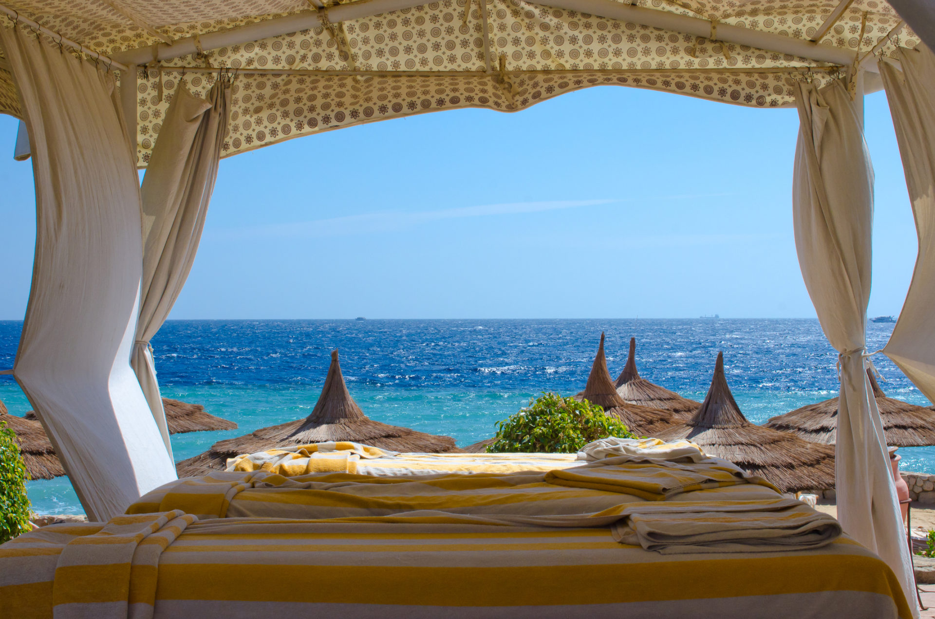 Spa area on beach at Sharm El Sheikh