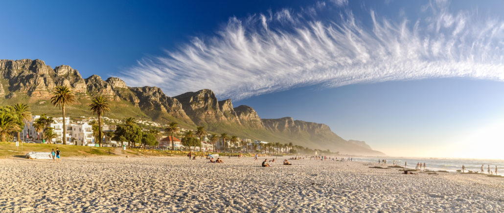 Evening at Camps Bay Beach - Cape Town, South Africa