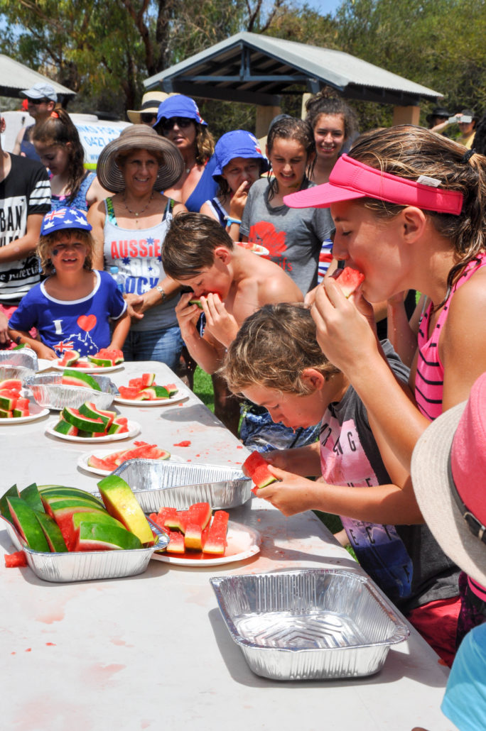 competitive eating watermelons