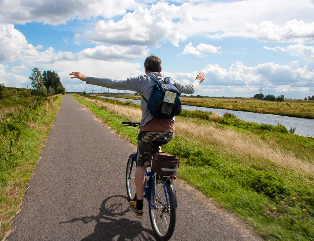 riding bike through Salisbury Wiltshire England countryside