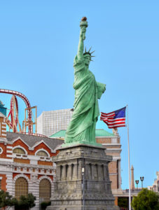 Statue Liberty, USA Flag, New York Hotel Casino, Las Vegas
