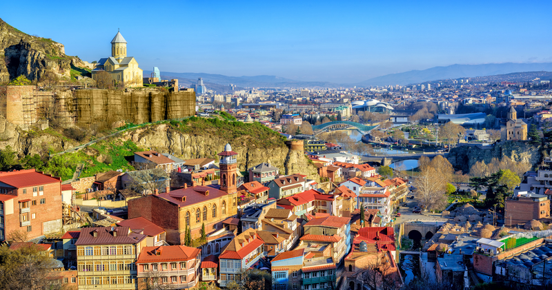 Tbilisi Old Town with Narikala Fortress, Georgia © Xantana | Dreamstime.com