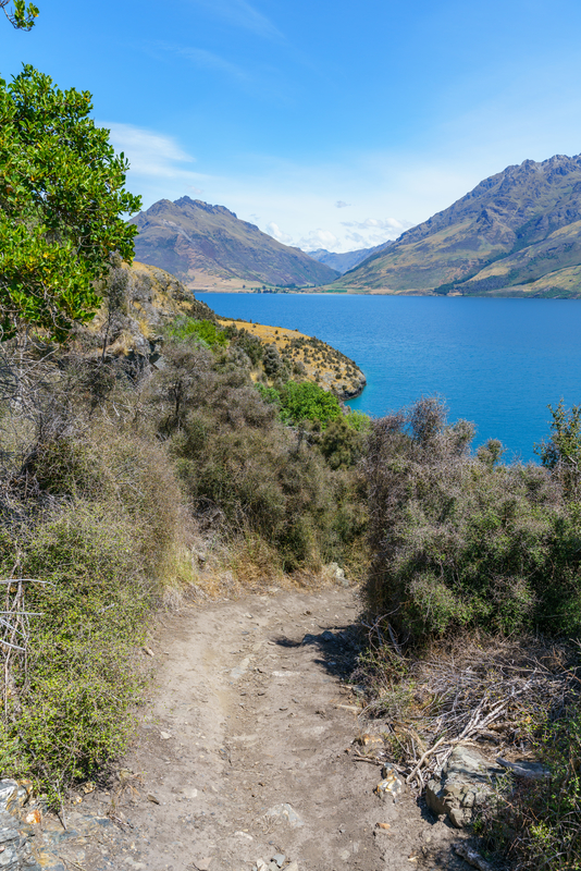 Hiking with a view of Lake Wakatipu in Queenstown, New Zealand © Cbork7 | Dreamstime.com