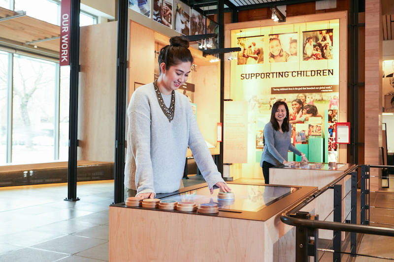 Visitors interact with the exhibits at the BMGF Discovery Center in Seattle. Photo: Visit Seattle