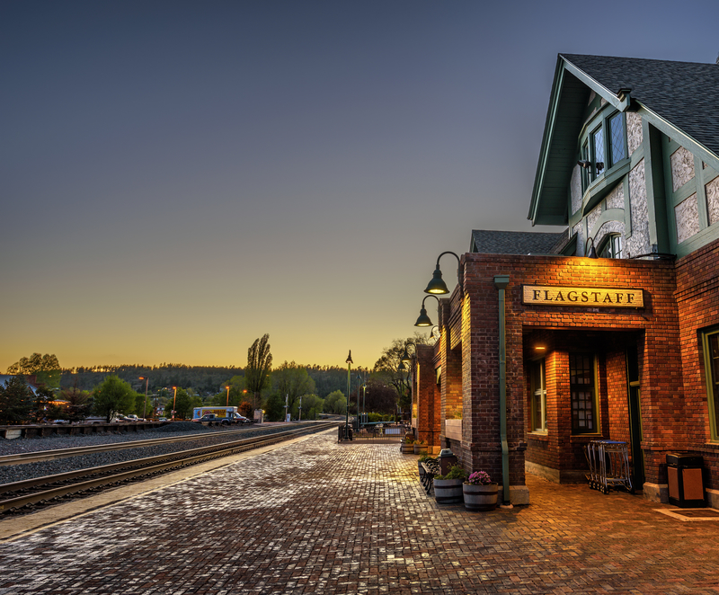 Historic train station in Flagstaff, located on Route 66. Photo: Miroslav Liska | Dreamstime.com