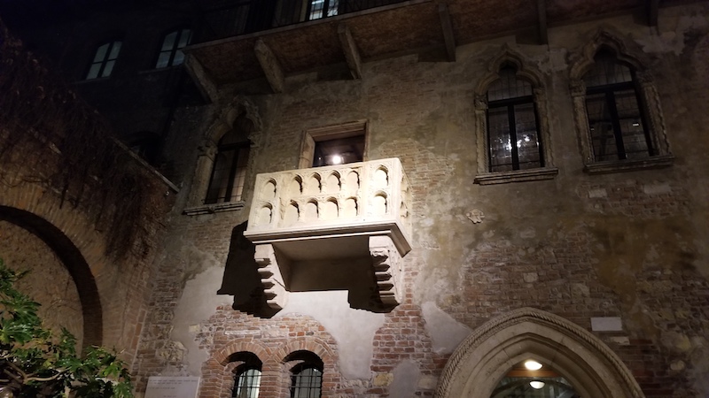 Juliet's balcony. Photo: Kelly Magyarics
