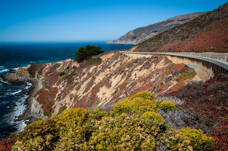 Driving along coastal Mendocino.