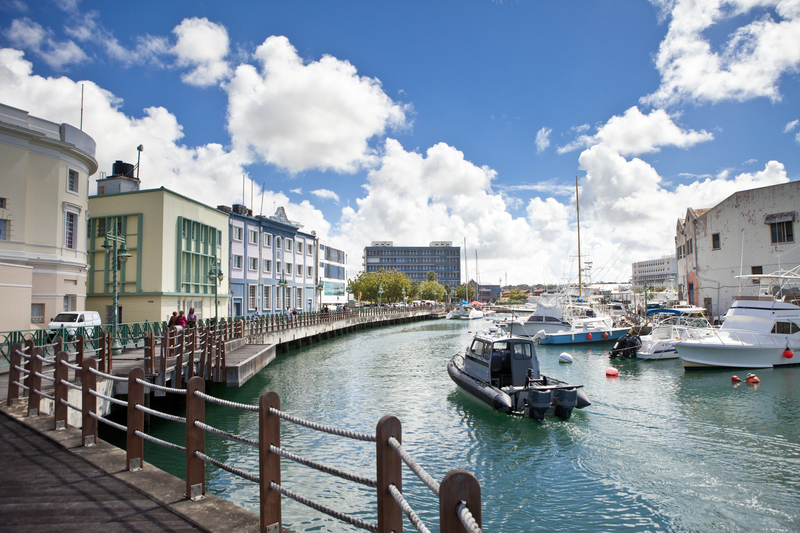 Waterfront in Bridgetown, Barbados.
