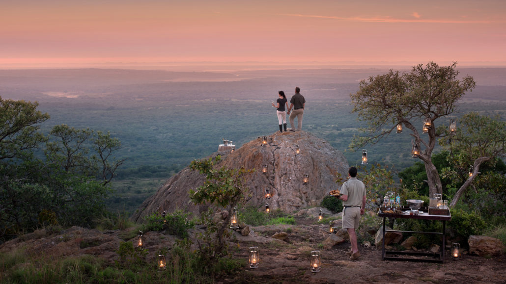 Mountain views with dinner, Phinda.