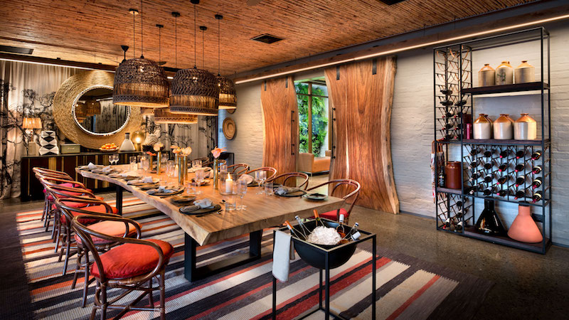 Dining room, Phinda Homestead in South Africa.
