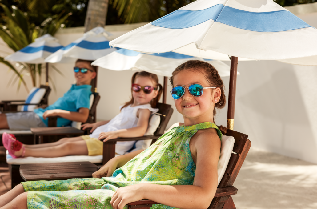 kids lounging