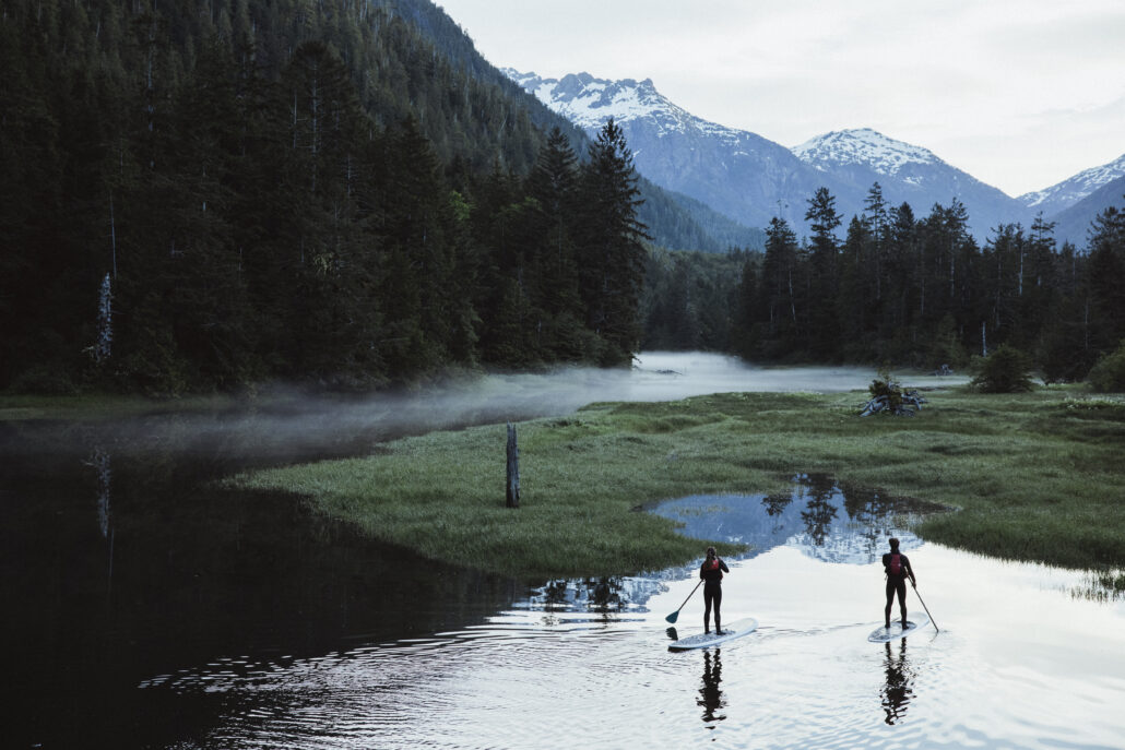 paddleboarding